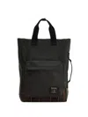 Barbour Field Wax Tartan-trimmed Backpack In Black