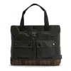 Barbour Logo-patch Tote Bag In Black