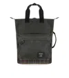 Barbour Field Wax Tartan-trimmed Backpack In Gray
