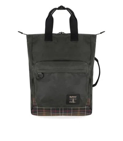 BARBOUR BARBOUR FIELD WAXED SAGE GREEN BACKPACK