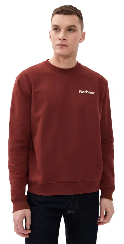 Barbour Firbank Relaxed Sweatshirt Fired Brick In Multi