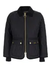 Barbour Quilted Diamond-pattern Puffer Jacket In Black