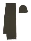 Barbour Fleck Beanie &amp; Scarf Carlton In Green