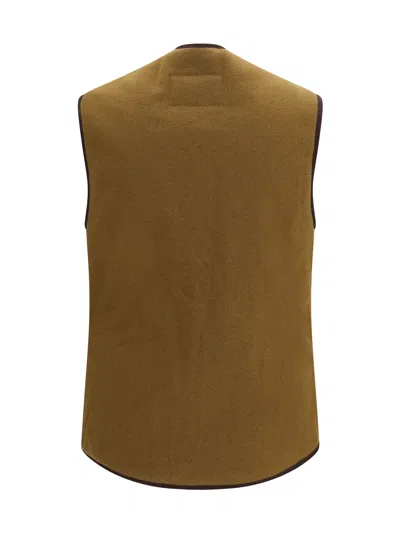 Barbour Fleece Acrylic Vest In Brown