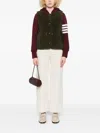 Barbour Fleece Buttoned Gilet In Brown