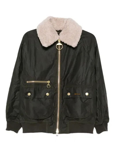 Barbour Fleece-lined Bomber Jacket In Green
