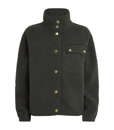 Barbour Fleece Mabel Bomber Jacket In Green