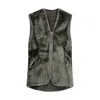 Barbour Warm Pile Waistcoast Green Sleeveless In Green
