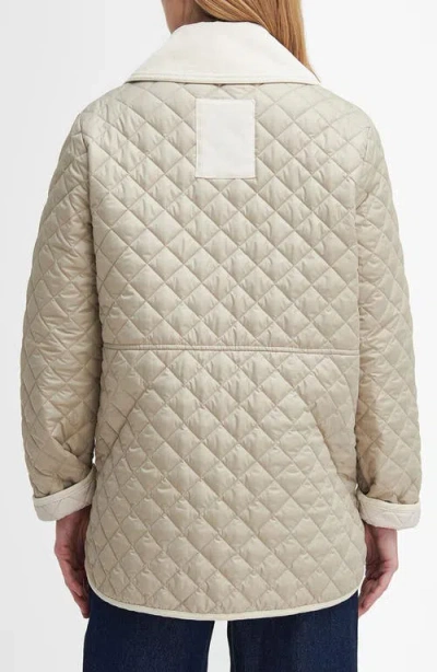 Barbour Fleur Quilted Jacket In Light Sand/blanc