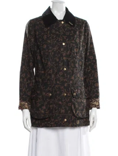 Pre-owned Barbour Floral Print Jacket In Multi