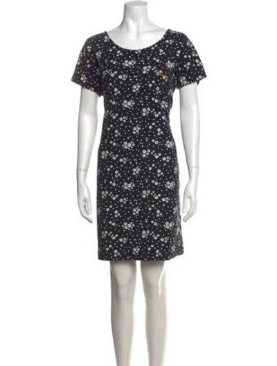 Pre-owned Barbour Floral Print Knee-length Dress In Multicolor