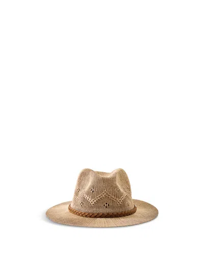 Barbour Flowerdale Fedora Summer Hat In Brown