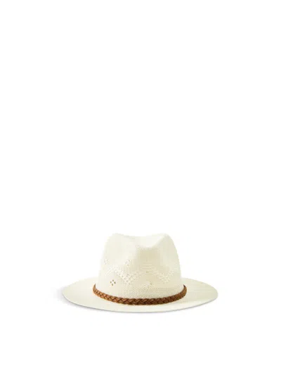 Barbour Flowerdale Fedora Summer Hat In White