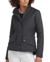 Barbour Flyweight Cavalry Quilted Ladies Jacket In Navy/navy