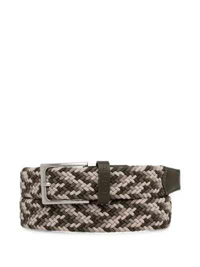 Barbour Ford Leather-trim Belt In Green