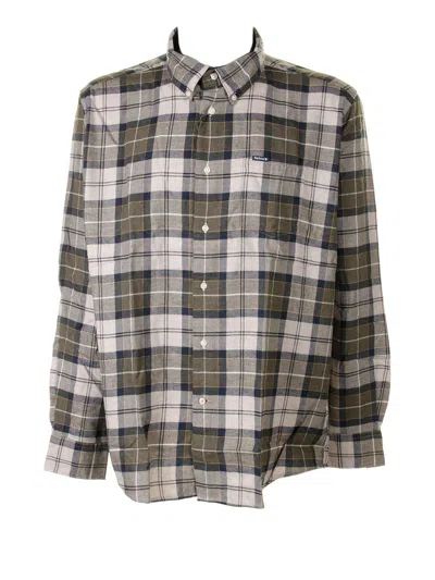 Barbour Tartan Check-printed Long-sleeved Buttoned Shirt In Multi