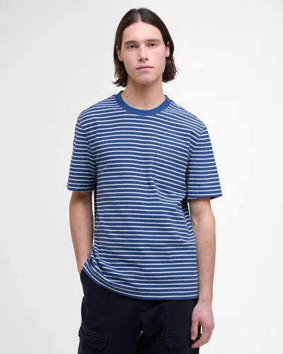 Barbour Frensham Mens Striped T-shirt In Blue
