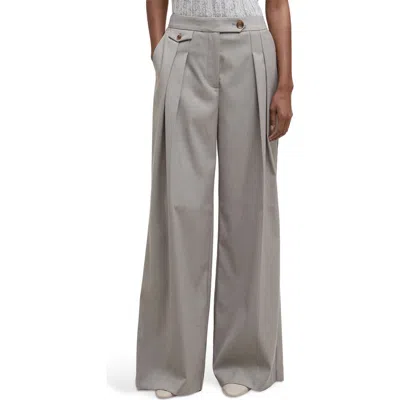 Barbour Freya High Waist Wide Leg Trouser In Gray