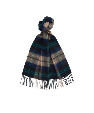 Barbour Fringed Scarf In Blue