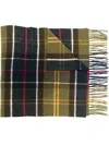 BARBOUR FRINGED TARTAN-CHECK SCARF