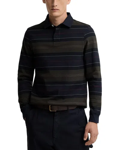 Barbour Frith Cotton Tartan Stripe Rugby Shirt In Multi