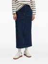 Barbour Front-slit Pocket Midi Skirt In Blue