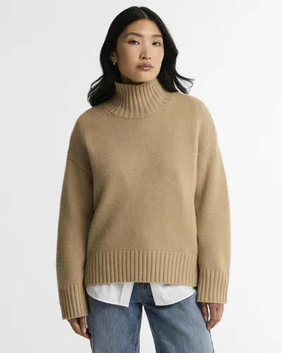 Barbour Funnelneck Wool-cashmere Knit Jumper In Neutral