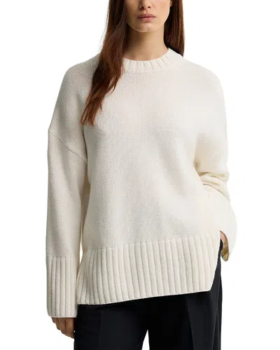 Barbour Gaia Cotton Wool Blend Crewneck Sweater In Neutral