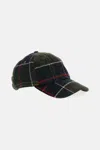 Barbour Galingale Tartan Sports Cap In Green