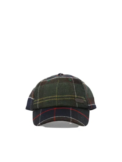 Barbour Galingali Scottish Waxed Peaked Hat In Green