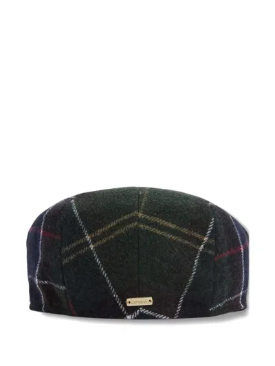 Barbour Galli Tartan Flat Cap In Blue