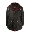 Barbour Game Waxed Cotton Parka In Black