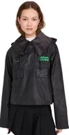 Barbour Ganni Wax Anorak Smock Jacket Classic Tartan In Classic Tartan