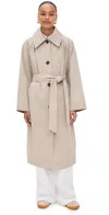 Barbour Garbo Showerproof Trench Light Sand/rosemary Tartan In Light Sand/rosemary Tartan