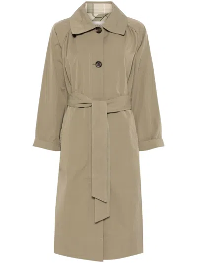 Barbour Garbo Trench Coat In Green