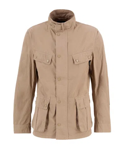 Barbour Garment Dyed Duke Casual Jacket In Brown