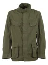 Barbour Burnt Olive Solid Band Collar Jacket In Green
