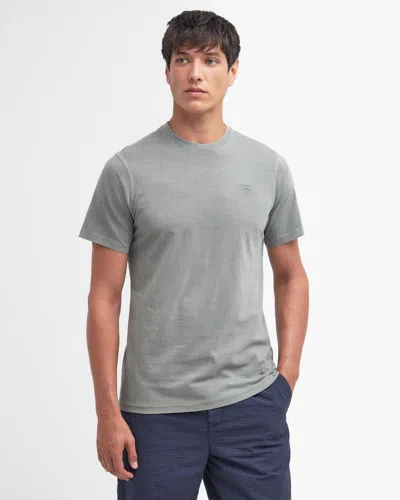 Barbour Garment Dyed Mens Tailored T-shirt In Gray