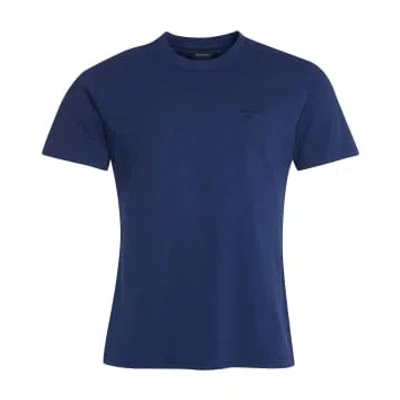Barbour Garment Dyed T-shirt Navy In Blue