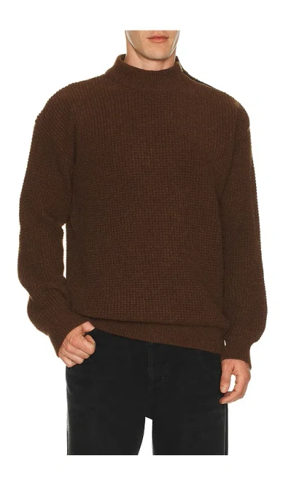 Barbour Gearstone Textured Knit Sweater In Brown