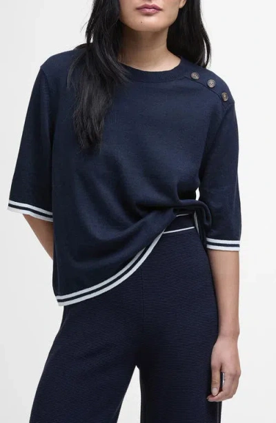 Barbour Genevieve Sweater In Dark Navy