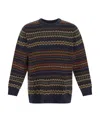 Barbour Geometric-print Wool Jumper In Black