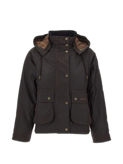 Barbour Georgette Waxed Jacket In Brown