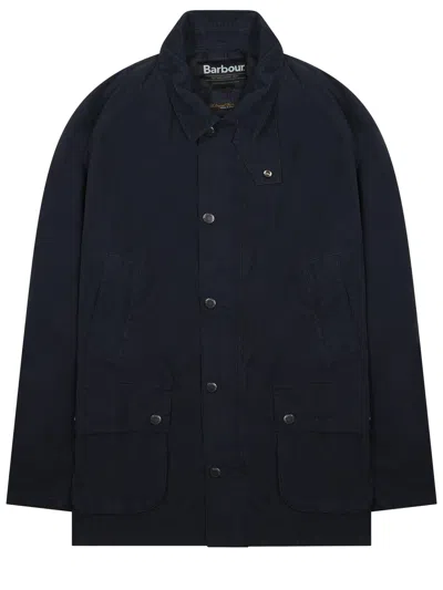 Barbour Blue Solid Shirt Collar Jacket