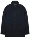 Barbour Blue Solid Shirt Collar Jacket In Blue