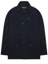 Barbour Blue Solid Shirt Collar Jacket In Blue