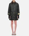 Barbour Long Beadnell Wax Coat In Black
