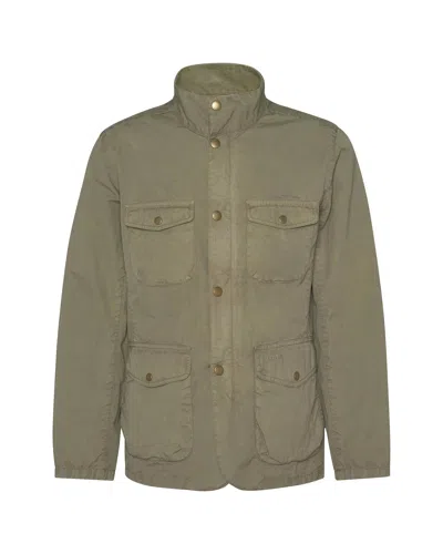 Barbour Giacca Casual Ogston Bleached Olive In Green