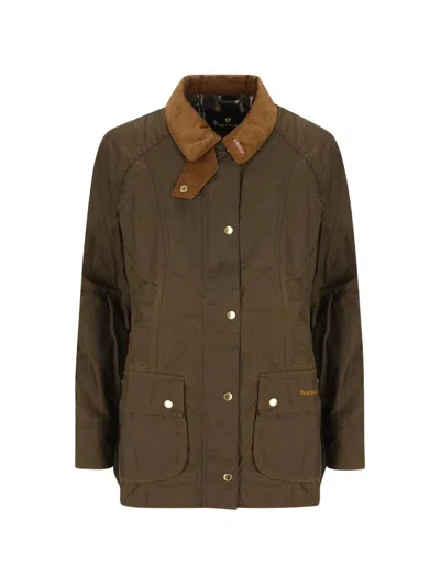 Barbour Giacca Cerata Beadnell Icons In Cotone Cerato  In Brown