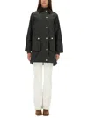 Barbour Waxed Cotton Casual Jacket With Corduroy Collar In Black